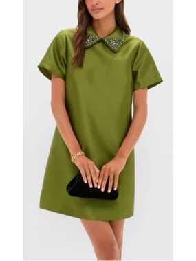 Tuckernuck Green Embellished Aurelie Shift Dress
